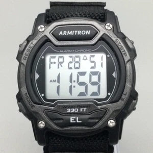 Armitron Pro Sport Watch Men 40mm Black Gray Digital Day Date 100M Backlight - Picture 1 of 16