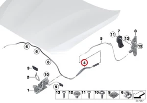 BMW 1' 2' 3' 4' Series F20 F21 F87 F30 F80 F31 Bowden Cable Hood (Front) (JS) - Picture 1 of 6