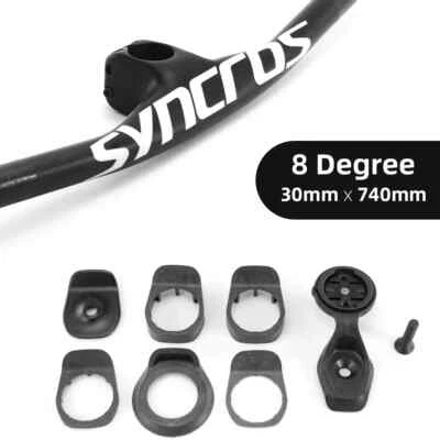 MTB Mountain Bike Full Carbon Fiber Integrated Handlebar 28.6mm 8 Degree - Image 1 of 4