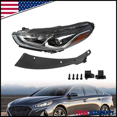 For 2018 2019 Hyundai Sonata Halogen Headlight Assembly w/Bulb Driver Left Side - Image 1 of 4
