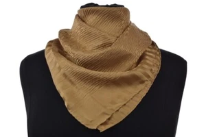 Moschino Larioseta Scarf Size OS Gold Textured Silk Metallic Kerchief - Picture 1 of 4