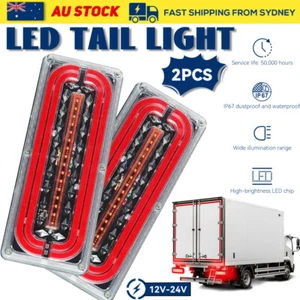 2X LED Tail Lights Sequential Indicator Trailer Ute Caravan Truck Stop 12-24V AU - Picture 1 of 12