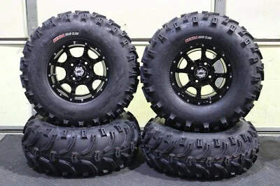 YAMAHA BIG BEAR 400 SRA 26" BEAR CLAW ATV TIRE & COBRA BLK WHEEL KIT SRA1CA - Image 1 of 4