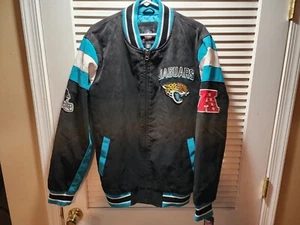Nfl Jacksonville Jaguars NFL Full Zip Suede Leather Jacket NWT Men’s Medium - Picture 1 of 6