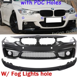 F80 M3 Style Font Bumper FOR BMW F30 F31 3 SERIES Hole 2012-2018 W/ Fog Holes - Picture 1 of 11