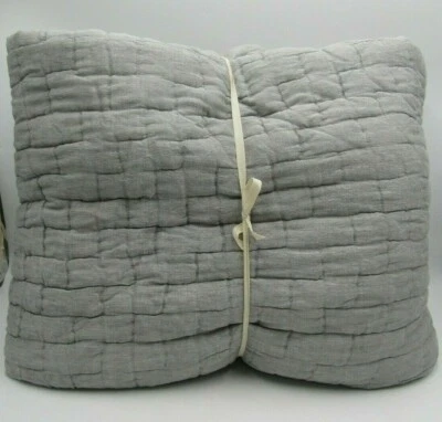 Pottery Barn Bliss Cotton Linen Quilt King Cal King Flagstone Gray #9999B - Image 1 of 2