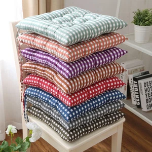 1/2/4X Soft Seat Pad Dining Room Kitchen Garden Grid Chair Cushions Home Decor - Picture 1 of 18