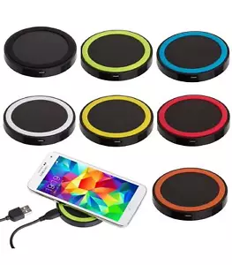 Cargador de bateria inalambrico QI WIRELESS PAD base carga para telefono movil - Imagen 1 de 10