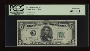 DBR 1950-B $5 FRN Chicago Fr. 1963-G PCGS XF-40 PPQ Serial G73152681C - Picture 1 of 2