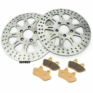 2PCS 11.5" Front Brake Rotors Pads for Harley Touring Road King Custom 2004-2007 - Picture 1 of 9