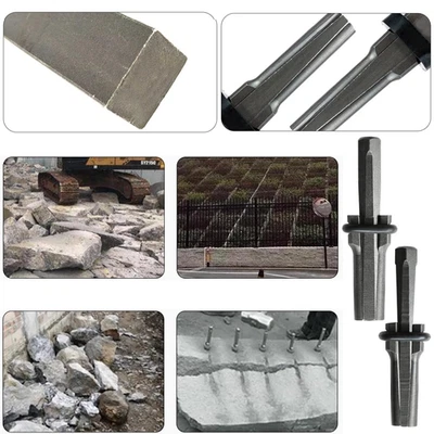 Pacote com 2 calços de cunha e pena cunhas divisórias de rocha 5/8"" + 3/4 polegadas pesado D... - Imagem 1 de 4