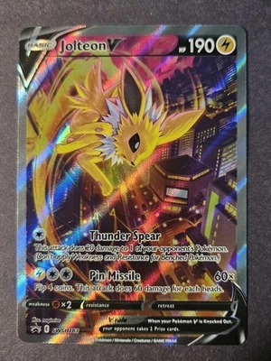 Jolteon V SWSH 183 Pokemon TCG Sword & Shield Star Promo Card Full Art Alt Rare - Image 1 of 2