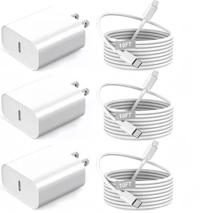 Iphone 14 13 12 Fast Charger,[Mfi Certified] 20W USB C Fast Charger Wall Charger - Photo 1 sur 9