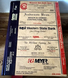 Oshkosh Wisconsin City Directory 1989 libro anuncios Wright's Polk ver foto - Imagen 1 de 15