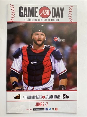 AJ PIERZYNSKI Atlanta Braves Baseball 2015 Gameday Program SGA Turner Field PIT - Image 1 of 2