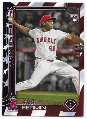 2025 Topps Update Independence Day Jose Fermin #44/76 (US338) Angels RC - Image 1 of 2