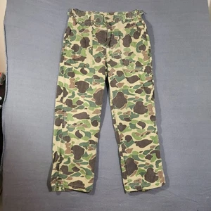 Vtg Ranger Pants Men Sz M Duck Camo Frog Skin Hunting Waterfowl Upland Military - Picture 1 of 12