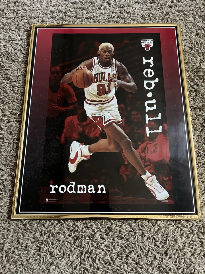 Póster vintage 1996 Starline Chicago Bulls Dennis Rodman 23X34 Foto 1 de 1