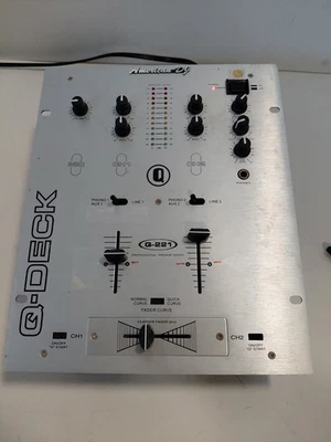 American DJ Audio Preamp Q-Deck Mixer Q-221 Scratch Fader 2 Channel - Image 1 of 4