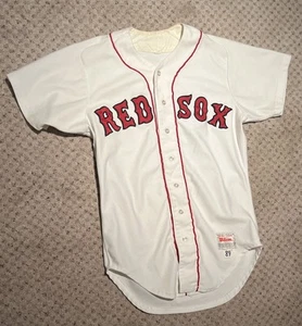LUIS RIVERA 1989 GAME WORN WILSON TRIKOT RICHTIGE ETIKETTEN PUERTO RICO BOSTON ROTE SOCKEN - Bild 1 von 10