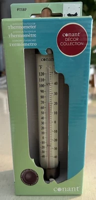 Termometro Conant interno/esterno finitura bronzo patina montaggio a parete - Immagine 1 di 4