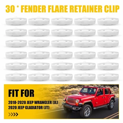 Clip de destello de rueda delantera blanca de 30 piezas para Jeep Gladiator 2020 3,6 L 68395634AA Foto 1 de 4