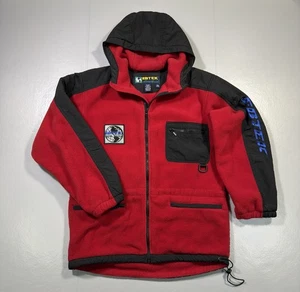 Vintage 90’s Eddie Bauer EBTEK Polartec Fleece Jacket Men’s XS Red Made In USA - Picture 1 of 11