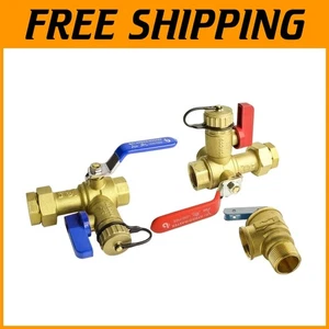 Tankless Water Heater Valve Kit with Pressure Relief Valve - Picture 1 of 9