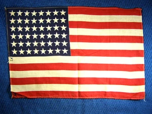 1912-1959 Vintage 48 Sterne amerikanische United States Parade Flagge - 11-1/2" x 16-1/2" - Bild 1 von 2