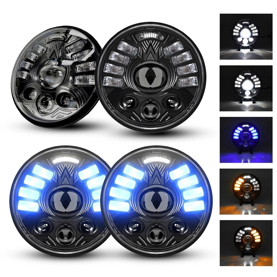Faros LED 4 piezas 5,75" haz alto DRL para Ford Ranchero Thunderbird 1958-1976 Foto 1 de 4