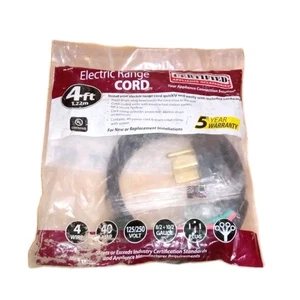 90-2060 Certified Appliance Accessories 4ft Electric Range Cord, FREE SHIPPING - Picture 1 of 9