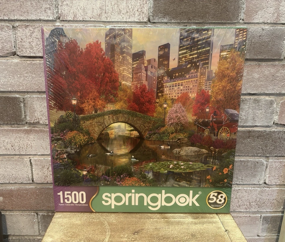 Jigsaw Puzzle Springbok Central Park Paradise 1500 Piece New/Sealed - Image 1 of 4