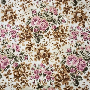 Pink Roses Fabric Cotton Quilting David Textiles Beth Bruske 3+ Yards 44" - Picture 1 of 6