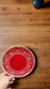 🔥MLJ15 Rustic Red by Maioliche Jessica Italy Handbemalt Schale Schmuckschale - Bild 1 von 4