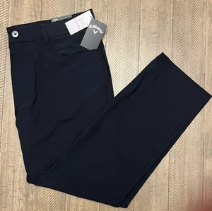 Neu mit Etikett - Callaway Herren 38 x 30 hoch geschnittene Golfhose schwarz Kaviar CGBSE0T3 UVP $ 94 - Bild 1 von 8