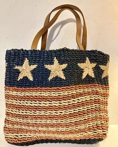 Woven Stars & Stripes Handbag - Picture 1 of 5