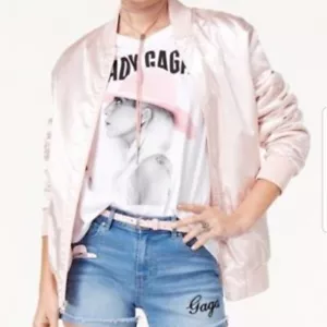 Giacca Bomber Lady Gaga Joanne Tour Blush Rosa - Foto 1 di 5