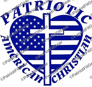 Patriotic American Christian,10"x10",Faith Family Freedom,Custom Vinyl Decal