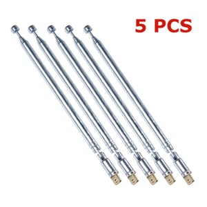 5Pcs 49cm 19.3 Inch 6 Sections Telescopic Antenna Aerial TV Radio Replacement BS - Zdjęcie 1 z 4
