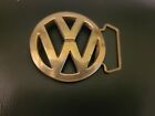 VW Logo Belt Buckle Solid Brass Cut Out