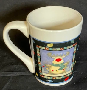 Reindeer and Lights Christmas Ceramic Coffee and Hot Chocolate Mug 12oz - Picture 1 of 6