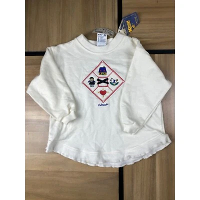 Top de manga larga vintage OshKosh B'Gosh niña - talla 2T - hecho en EE. UU. NUEVO CON ETIQUETAS Foto 1 de 4