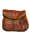 Rayon Brocade Pouch For Jewelry With Zipper And Snap, Multiple Colors, 3 X 2.5"