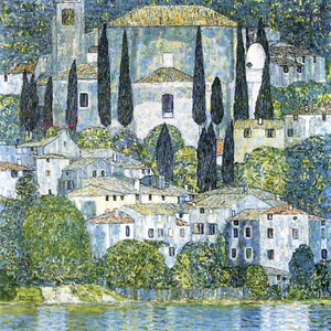 CHURCH IN CASSONE by Gustav Klimt Fine Art 11" x 11" Giclee Print - Picture 1 of 1