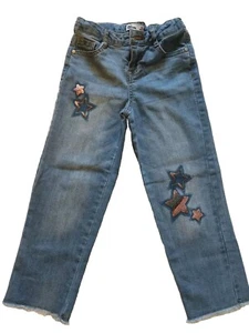 EPIC THREADS ANKLE/STRAIGHT LEG CROPPED RAW HEM DENIM PANTS KID GIRLS SZ 6X - Picture 1 of 9