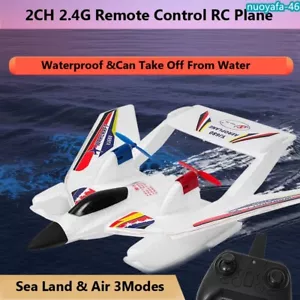 2.4G 2CH Sea&Air RC Airplane Remote Control Aircraft LED Fighter Glider RTF Toy - Picture 1 of 12