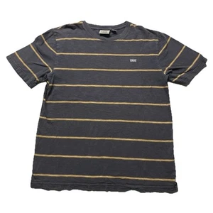 Vans Skateboarding T-Shirt Youth Boys Size XL Gray Striped Skate Hipster Punk - Picture 1 of 8
