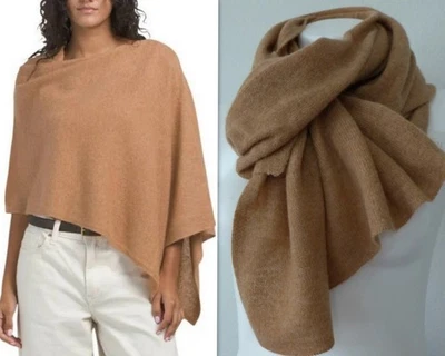 Poncho suéter envolvente 100 % cachemir camel para mujer RACHEL ZOE TALLA ÚNICA Foto 1 de 4