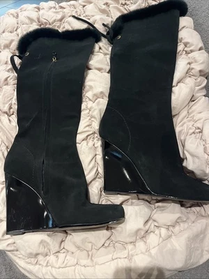 Botas hasta la rodilla Louis Vuitton. plataforma negra talla 41. US 81/2. Foto 1 de 4