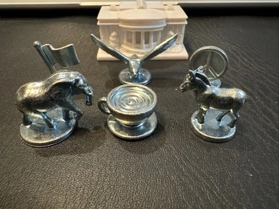 Монополия дом разделенный настольная игра запасные части шт. 6 жетонов и Белый дом - Изображение 1 из 3